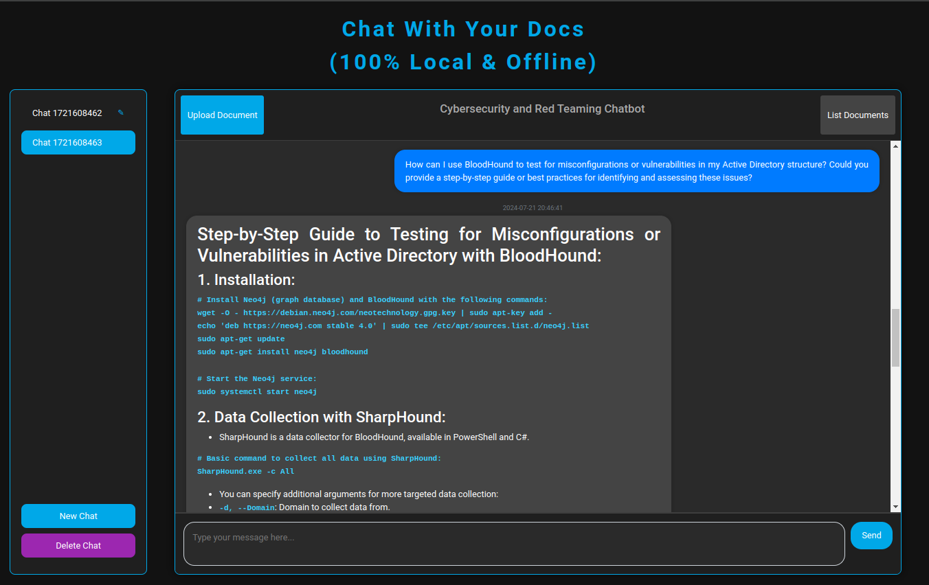 Existing Compan-IA local document chatbot interface
